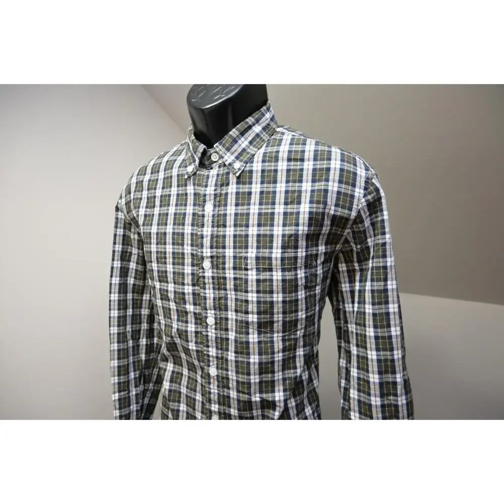 J Crew Mercantile‎ Flex Slim Fit Dress Shirt Plaid Button Up Mens Size Large